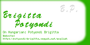 brigitta potyondi business card